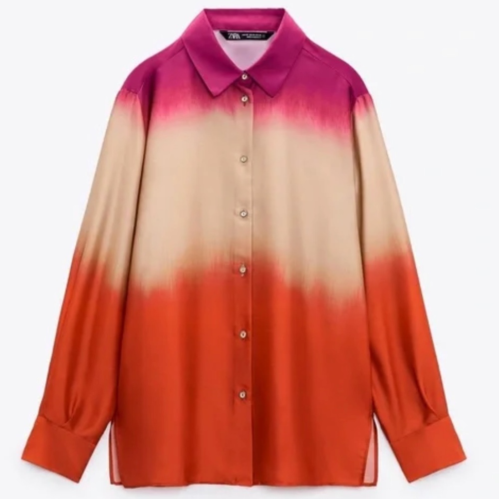 Zara Silk gradient Shirt